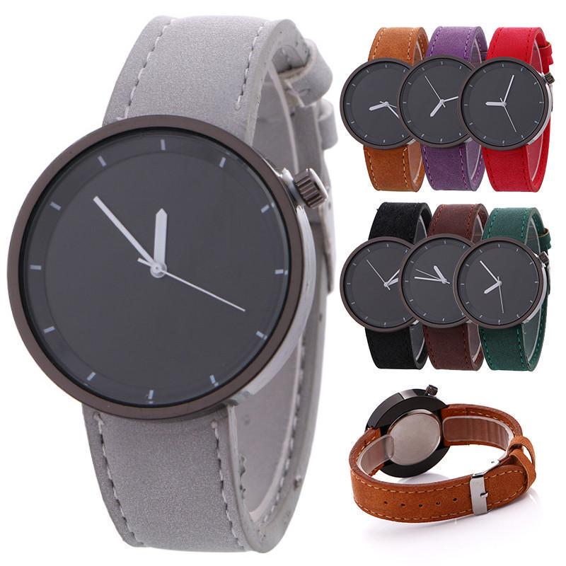 Casual Vogue Analog Quartz Armbåndsur Enkel Big Dial Denim Stoff Band