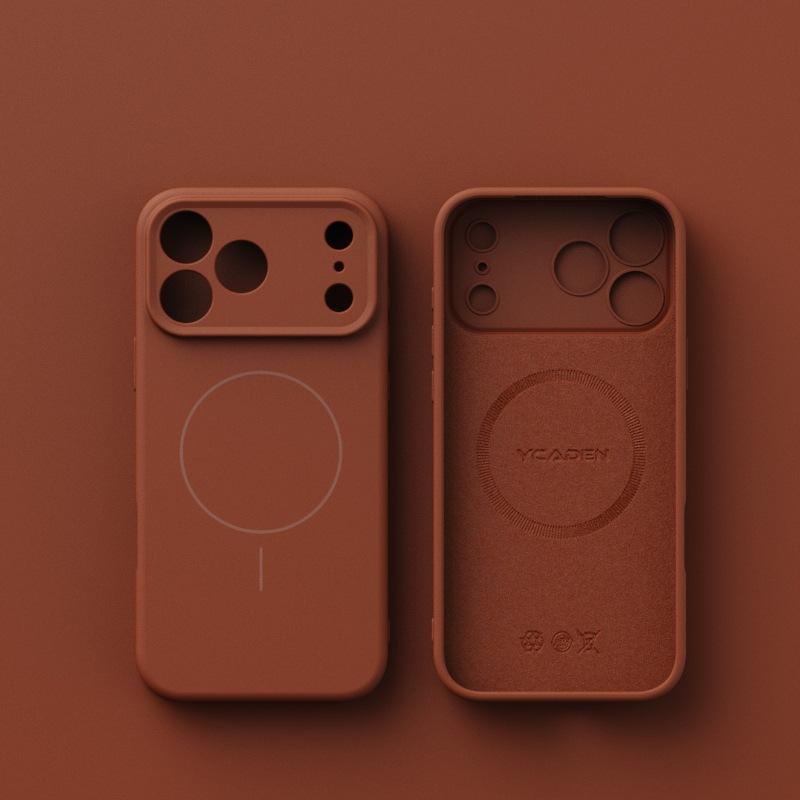 For IPhone17Air Zhenpin Liquid Silicone Mobile Phone Case for Apple 16promax All-inclusive Oil Spray Magnetic Suction Case