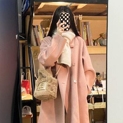 Manteau Laine Ample Femme Automne et Hiver Nouveau Style Style Hepburn Petit Style Style Coréen Manteau Cachemire Double Face