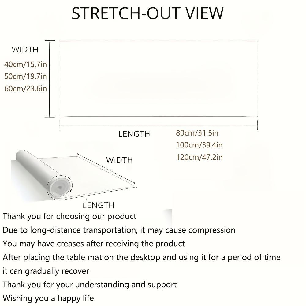 1pc Extra Large Desk Mat, Vanity Mat, Non-Absorbent and Easy To Clean, Multi-Color Optional, Tablecloth, Coffee Tablecloth