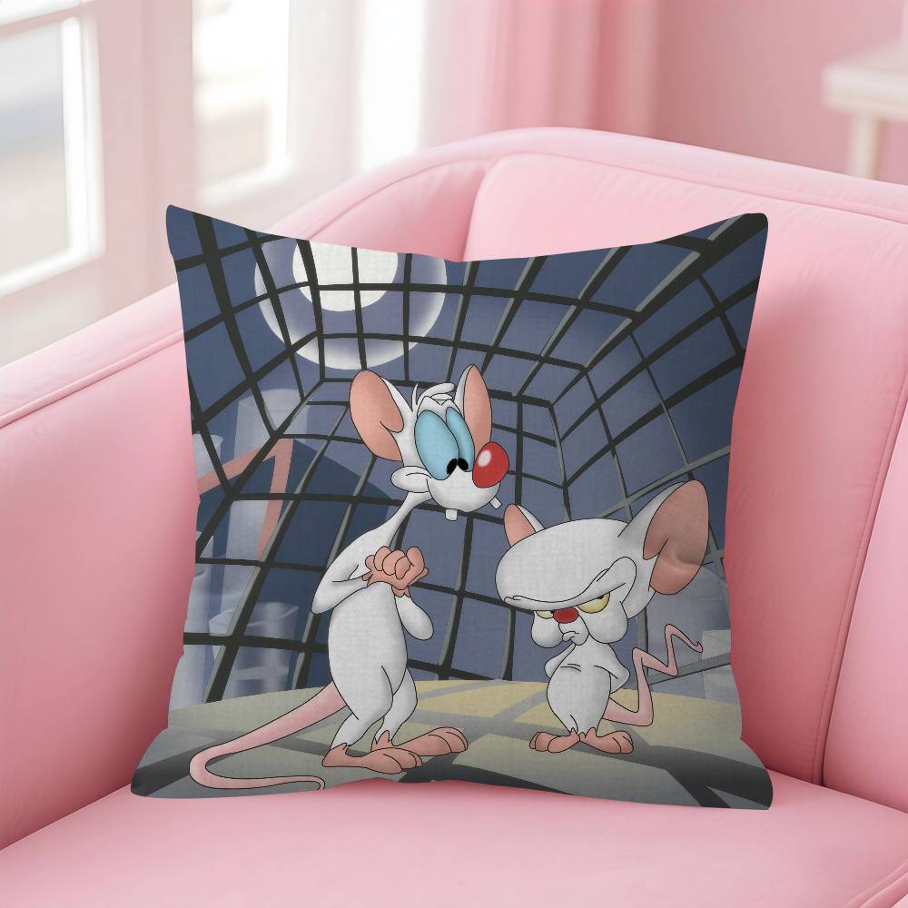 Cartoon Pinky And The Brain Cushion Cover 30X50 Polyester Sofa Cushions Decorative Throw Pillows Home Decoration Pillowcover