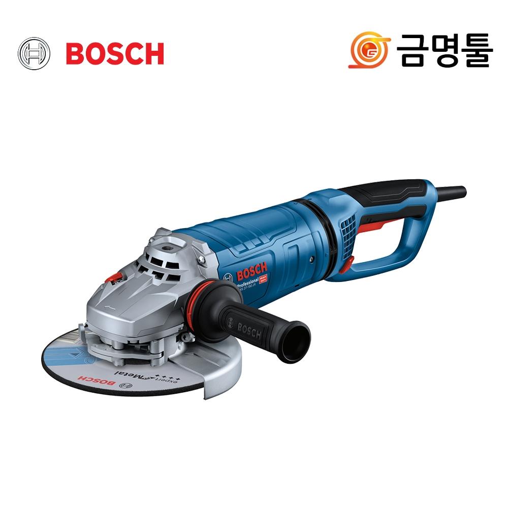 

Bosch GWS27 180JR Шлифовальная машина 7 дюймов 2700 Вт вращающаяся на 90 градусов ручка шлифовальная машина с проводом полировка пола резка стали