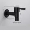 Brass Black Faucet Extended Outdoor Garden Faucet Wall Mounted Bathroom Corner Washing Machine Faucet
