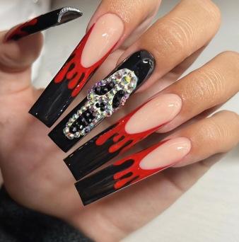 European And American Nail Art Dark Spice Girls Halloween Collection Bat Spider Skull Long Wear Armor