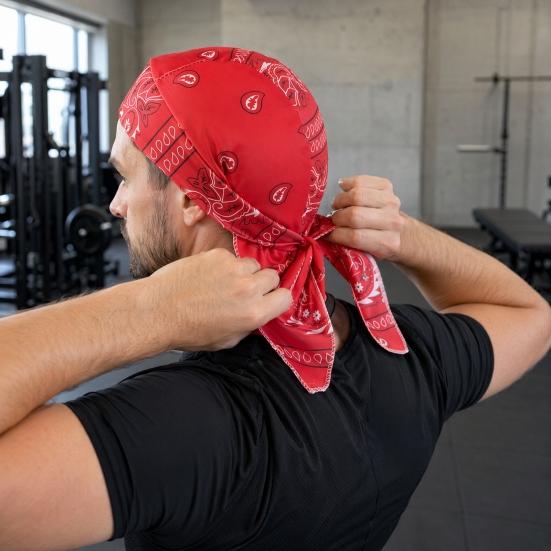 Cappello da Pirata in Tessuto Traspirante con Stampa di Anacardi Poliestere Spandex 1 Pezzo