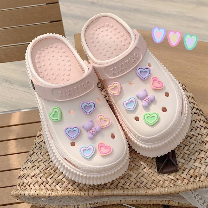 

Beach Slippers Cute Rabbit Garden Shoes Women s Slippers 2024 Summer High Heeled Thick Bottom Soft Sandals Outdoor Shoes 38-39