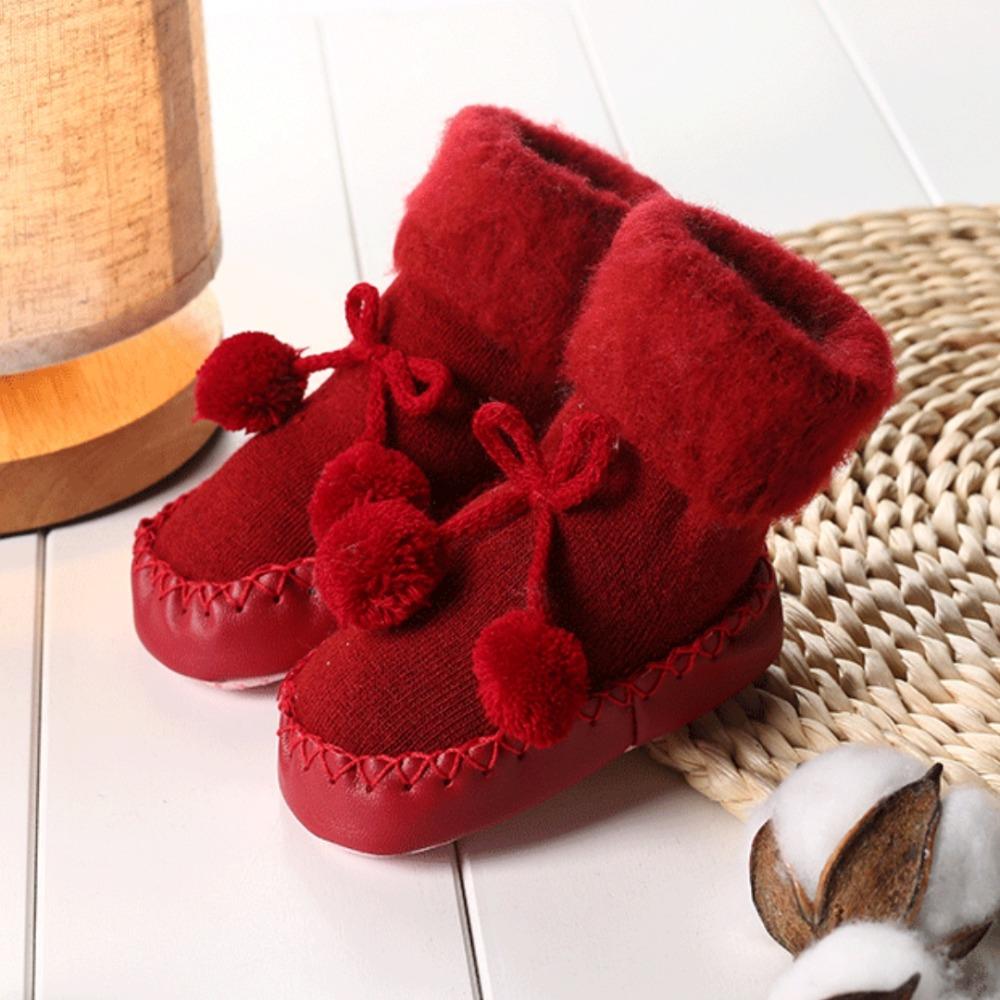 Plush Newborn Baby Shoes Casual Anti-Slip Socks New Floor Toddler Socks  Infant Girls Boys