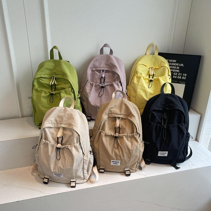 Canvas Backpack Women's New Large-capacity Leisure Student Class Schoolbag Nylon Mountaineering Bag Travel Backpack