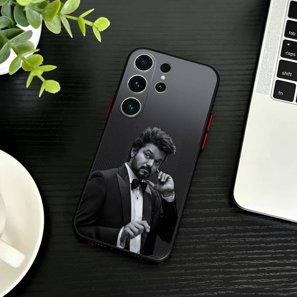 I-ThalaPathy V-Vijay Actor Phone Case For Samsung S26,S25,S24,S23,S22,S21,S20,Plus,Fe,Lite,Others Black Cover
