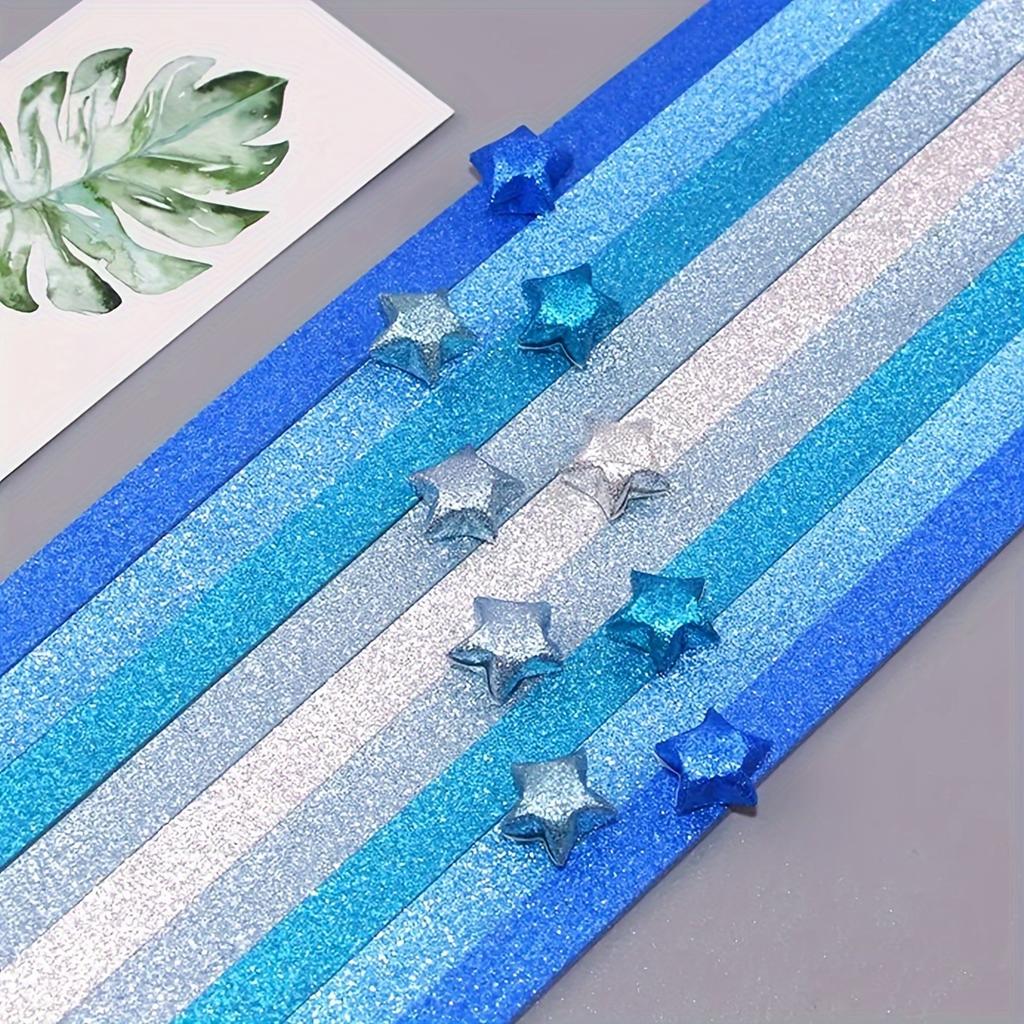 1 Set of 520 Pieces/pack of Colorful Star Origami, 360 Pieces/pack of Rainbow Gradient Lucky Star Paper Strips