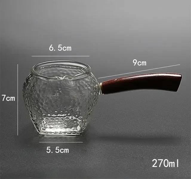 Creative Kung Fu Wood Glass Tea Tool Heat-resistant Handle Fair Tea Dispenser Cup Transparent Office Kettle Turkey Coffee ZD3LLR