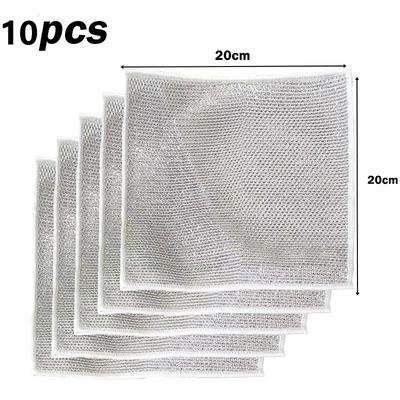 1PC Kitchen Cleaning Cloth Rust Removal Magic Cleaning Cloth Metal Steel Wire Cleaning Rag Multipurpose Dish Wash