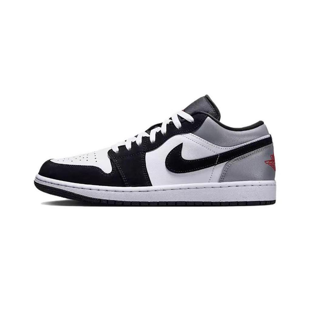 Jordan Air Jordan 1 Slip Resistant Abrasion Resistant Low Top Vintage Basketball Shoes Unisex Black Brown HF3148-106(Team-)-Random Packaging Bags