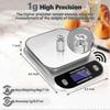Talking Kitchen Scale 5kg/11lb Digital Food Scale with Voice for Cooking Baking Measures In Grams and Ounces Clear Voice Talking Scale W