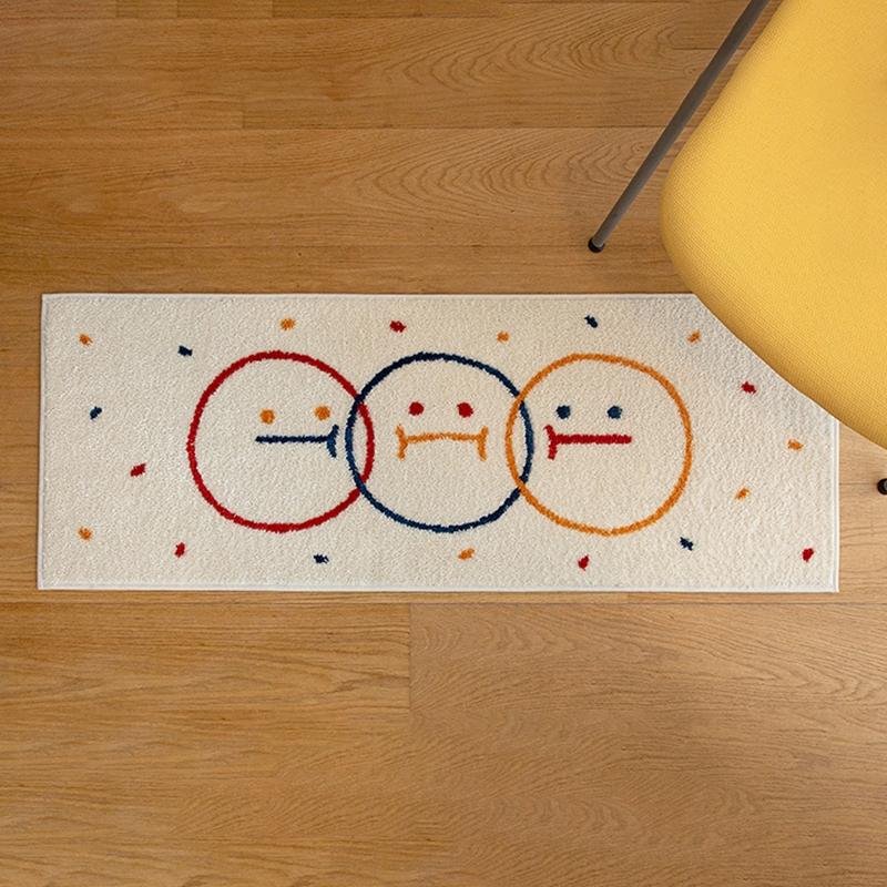 

Smile Japanese Rugs Cute Carpet Rectangle Foot Absorbent Door Mats Decorative Carpet short Floor rug for Living Room Doormat Ent 40x60cm