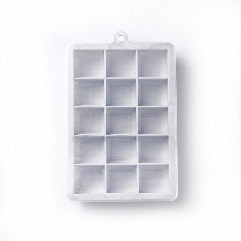 Silikonová formička na led s víkem - 15 a 24 mřížek, snadno uvolnitelná čtvercová forma