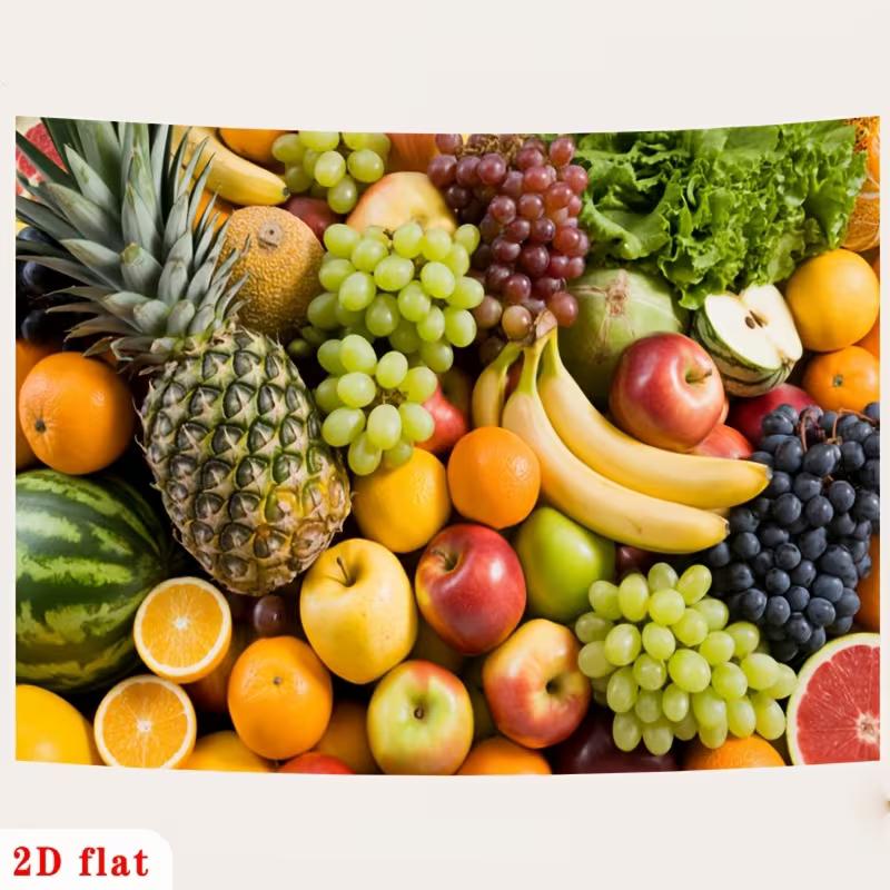 2D Tropical Fruit Mix Backdrop Food & Kitchen Photoshoot Background