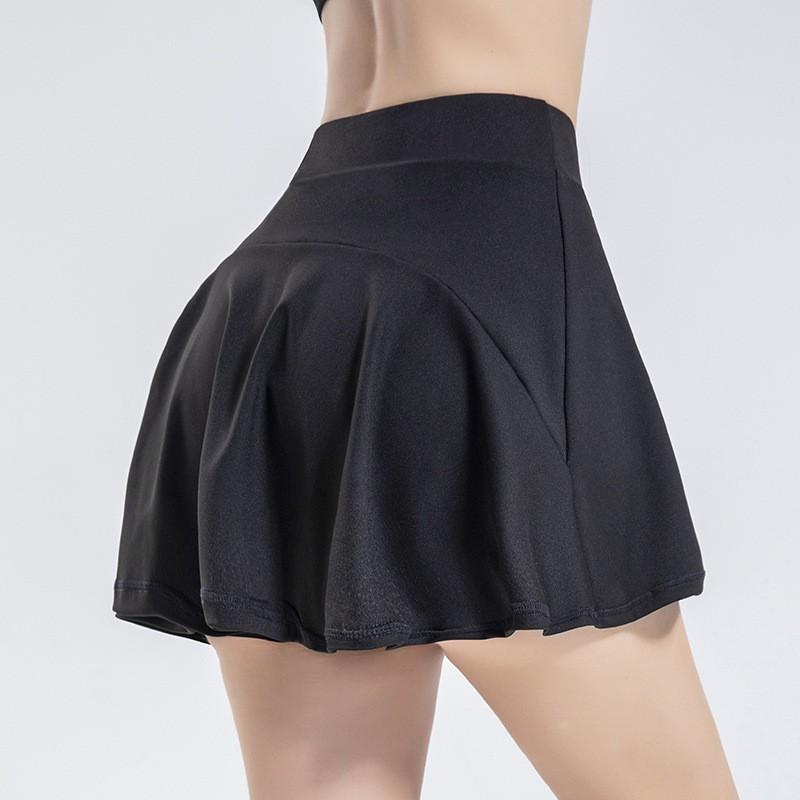 Womens Yoga Tennis Workout Set With Sports Bra Skort Shorts - Breathable Stretch Fitness Outfit Running Gym