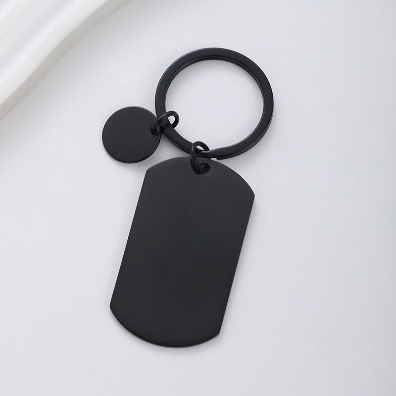 Stainless Steel Round Tag Keychain - Laser Color Print Blank, Ideal Festive Gift