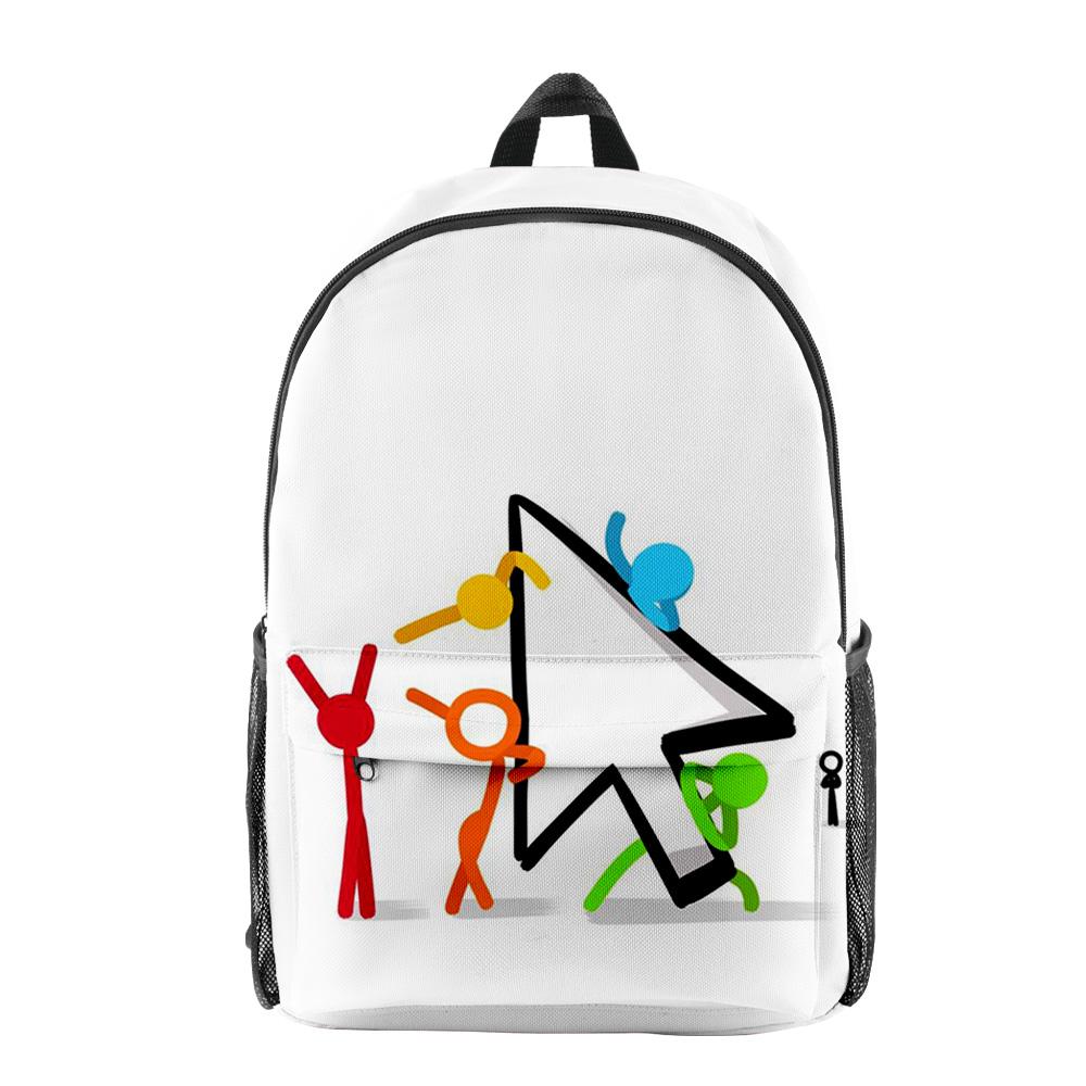 Classic Popular New Alan Becker Pupil Bookbag Notebook Backpacks 3D Print Oxford Waterproof Boys/Girls Travel Backpacks