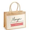 Sac De Plage - PLANETEE - Jute Avec Poche Maryse En Vacances - Coton - Multicolore - 43x33 Cm