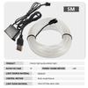 5M Car Interior Led Decorative Lamp EL Wiring Neon Strip Cold Light Wire For Auto DIY Flexible Ambient Light USB Atmosphere Lamp