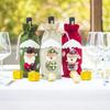Festive Santa Wine Bottle Bag Cover For Merry Christmas Dinner Party Decor