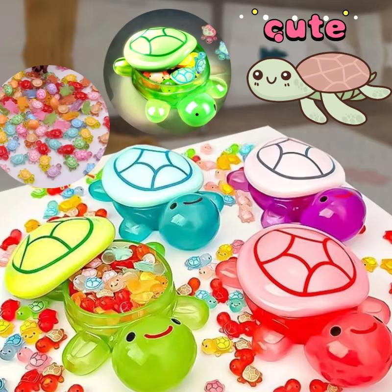 Glowing Turtle Toy 101 Pieces Glowing Turtle Toy Table Decoration Statue Diy Accessories Turtle Small Ornaments Trendy Toys