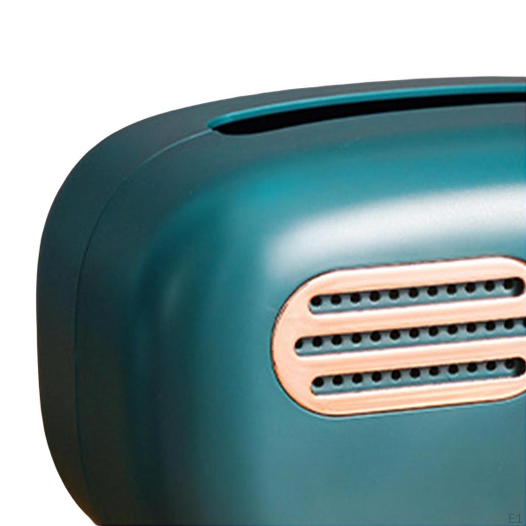Retro Tissue Box Holder, Home Livingroom Dispenser, Radio Shape Top Groove Napkin Storage