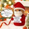 Positive Energy Crochet Doll Handmade Knitted Plush Christmas Dolls Funny Ornaments Santa Claus EmotionalSupport Gift