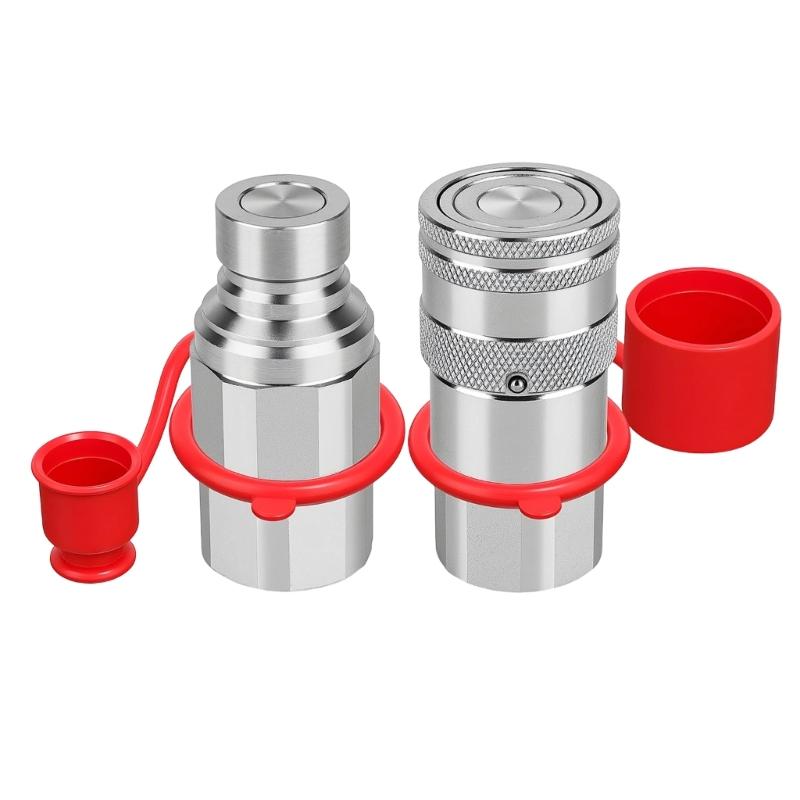 High Performances Hydraulic Quick Coupler 1/2Inch NPT Rate 5076PSI Flow Includes Protective Cover Enhancing Durability