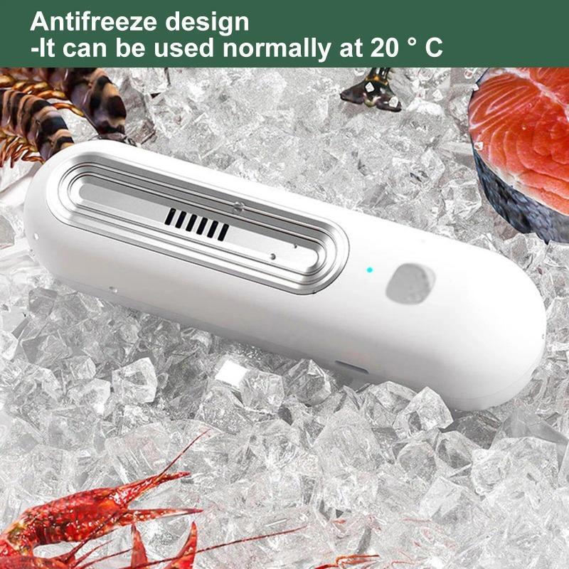 Ozone Fridge Deodorizer Sterilizer, Rechargeable Refrigerator Odor Eliminator Air Freshener for Fruit Vegetable Fresh Keeping