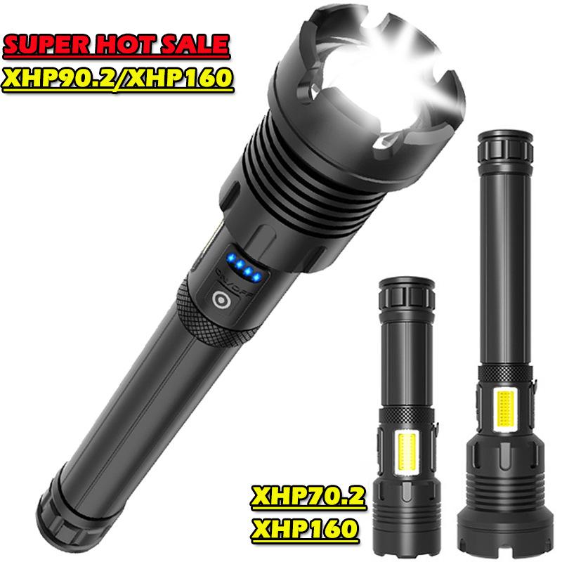 High-Powered Outdoor Flashlight - XHP160 & P90/P70 Emergency Rechargeable Camping Light