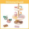 Wooden Dessert Food Stand With Three Layers For Kid Learning And Fun Interactive