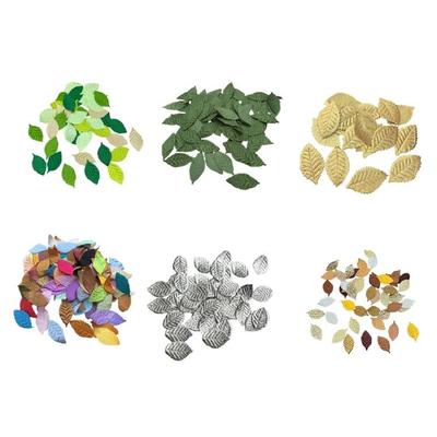 Foglie di Tessuto Artigianali Confezione da 50 Pezzi Mini Foglia Artificiale Applicata da 5 cm per Lavori di Costumi, Biglietti e Uso Tematico per Ghirlande Idee