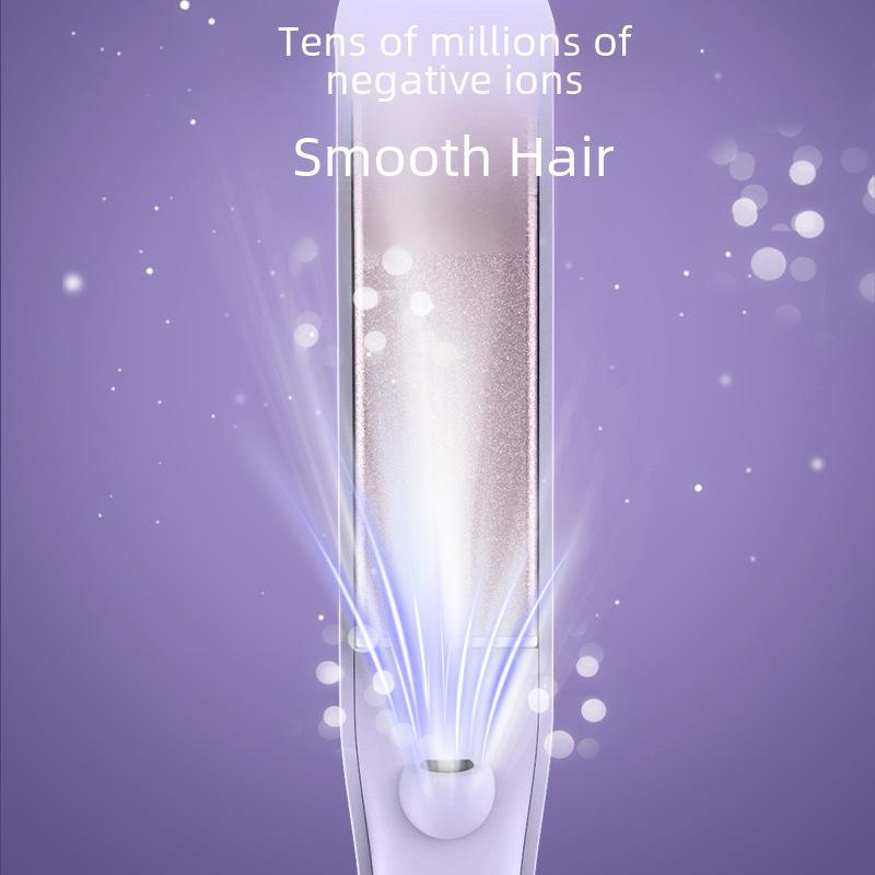 Dual-Purpose Curling & Straightening Iron for Hair: Compact & Fluffy Style Tool for Korean Students