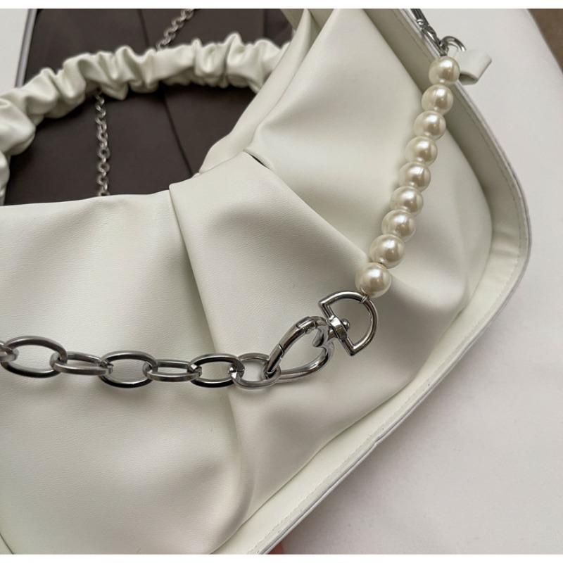 2025 New Fashionable and Versatile Pearl Chain Shoulder Bag