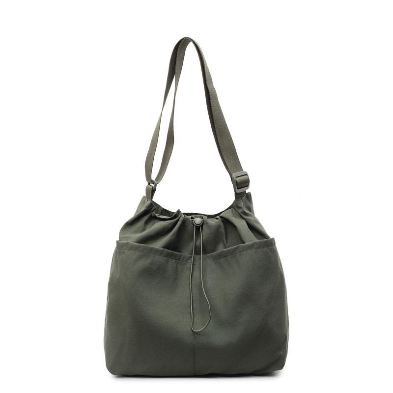 

Студенческая сумка через плечо женская большая вместительная сумка через плечо зелёный