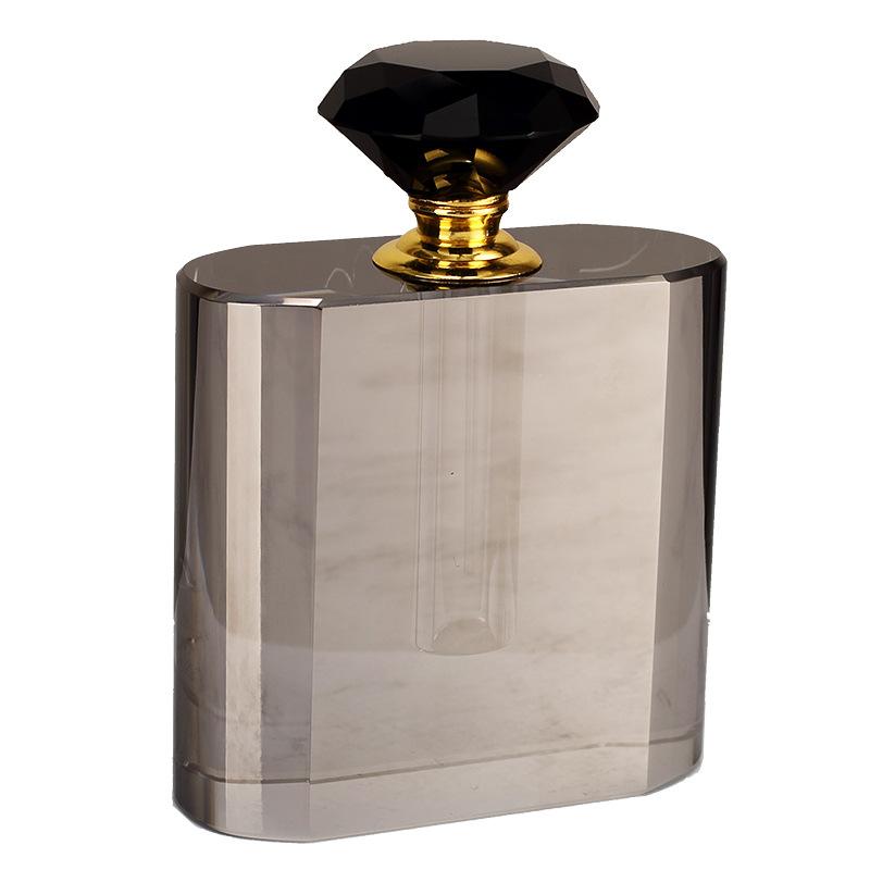 Premium Unique Design Modern Simple Artificial Crystal Perfume Bottle Craft Home Model House Decoration Good Ornaments