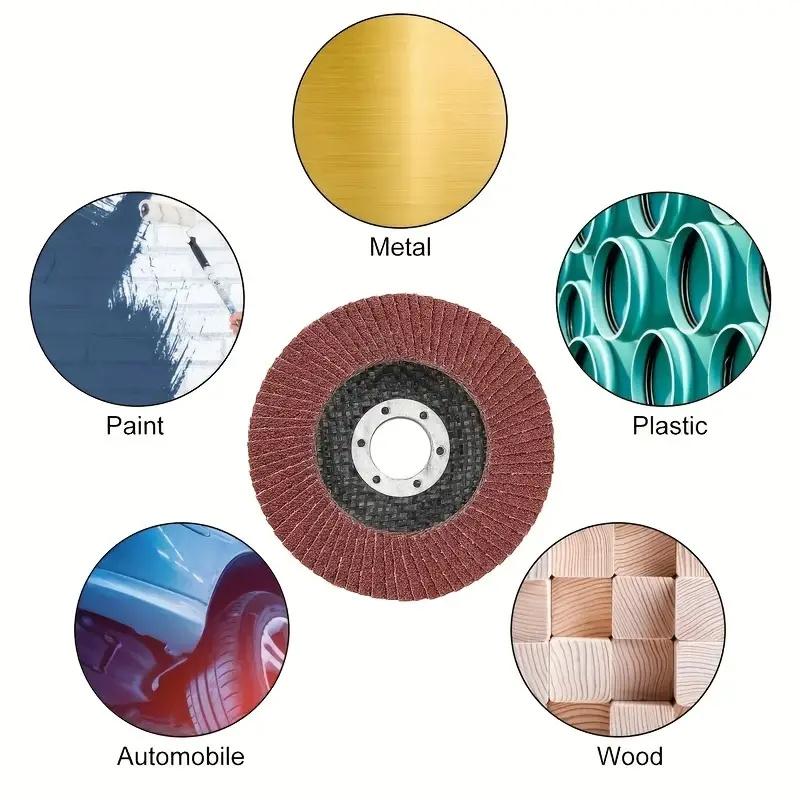 1-5 Stück 4,5 Zoll Schleifscheiben mit Lamellen 40-120 Körnung Schleifscheiben 4 1/2 Sortierte Schleifscheiben Aluminiumoxid Schleifmittel Schleifen