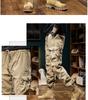 Men's Winter Retro Velvet Cuffed Stretch Overalls - Versatile & Warm 98099