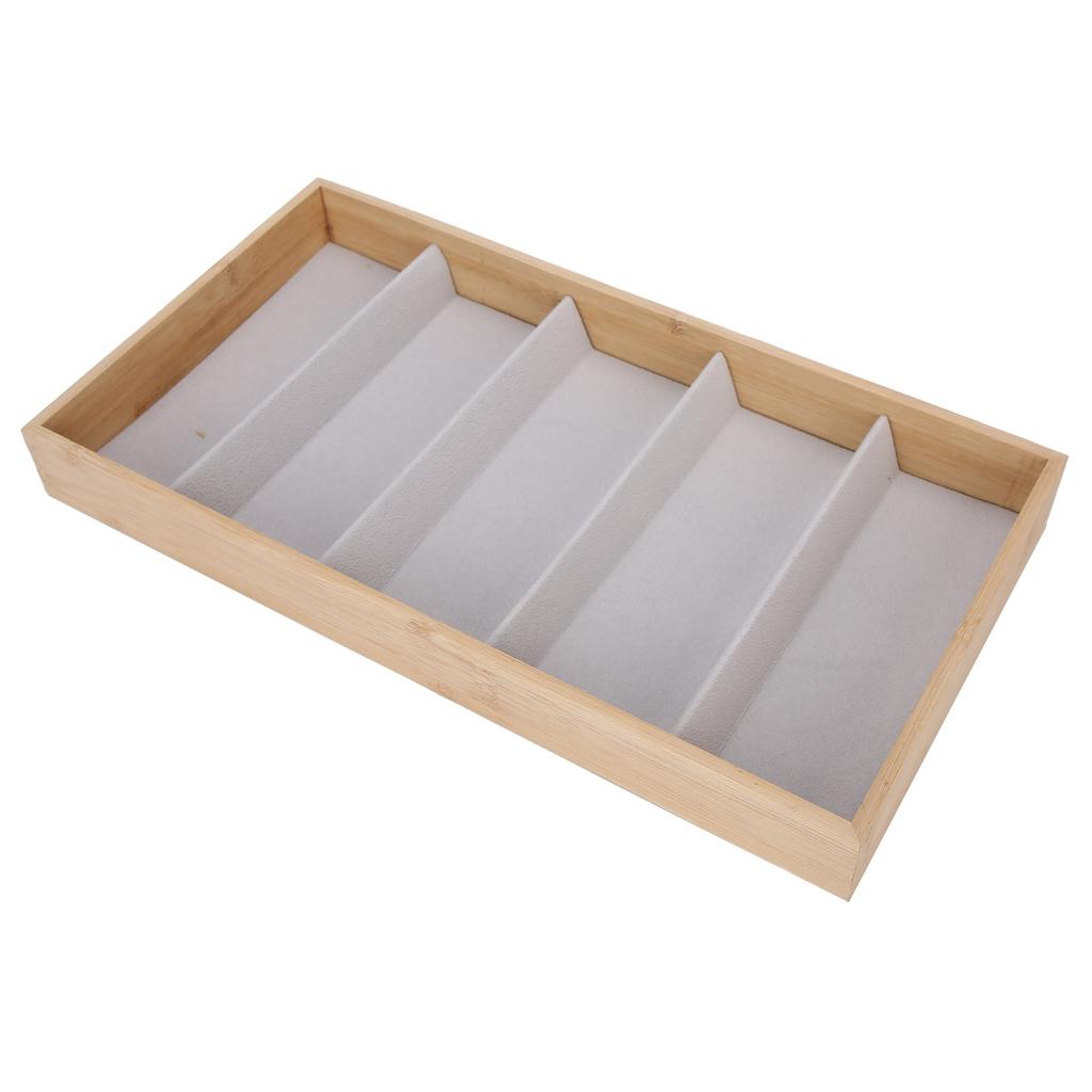 5 Grids Glasses Storage Box Wooden Protection Sunglasses Display Case Jewelry OrganizerGray