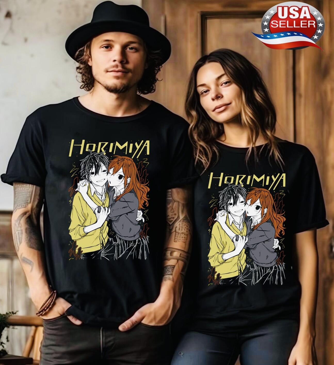 

Hori-san to Miyamura-kun T-Shirt Mens Womens Tees Top Kawaii Japanese Anime Horimiya Shirt gift XL