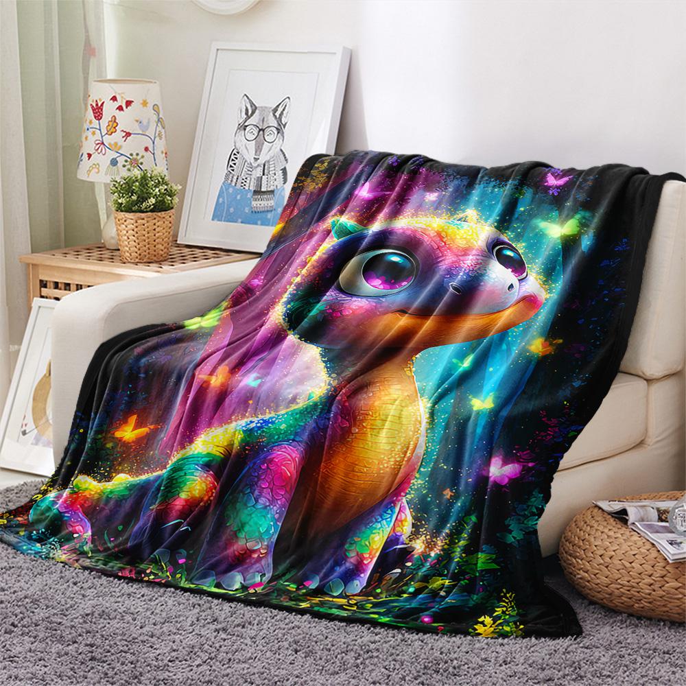 Dinosaur Print Flannel Blanket, High Quality Comfortable for All Seasons, Home Decor, Warmth and Comfort, Perfect for Christmas Gifts