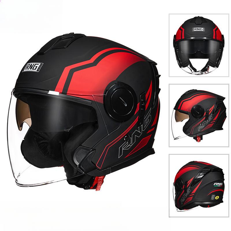 Motorcycle 3/4 Helmet Riding Helmet Bluetooth Headset Motorcycle Helmet Electric Vehicle Women's Helmet