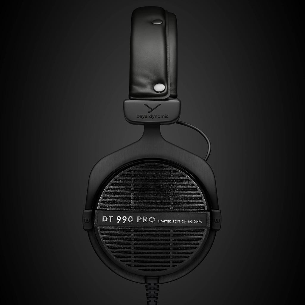 beyerdynamic Dt 990 Pro Studio Monitor Headphones Open Back Stereo Construction Wired 80 Ohm Black Over-Ear - (Limited Edition)