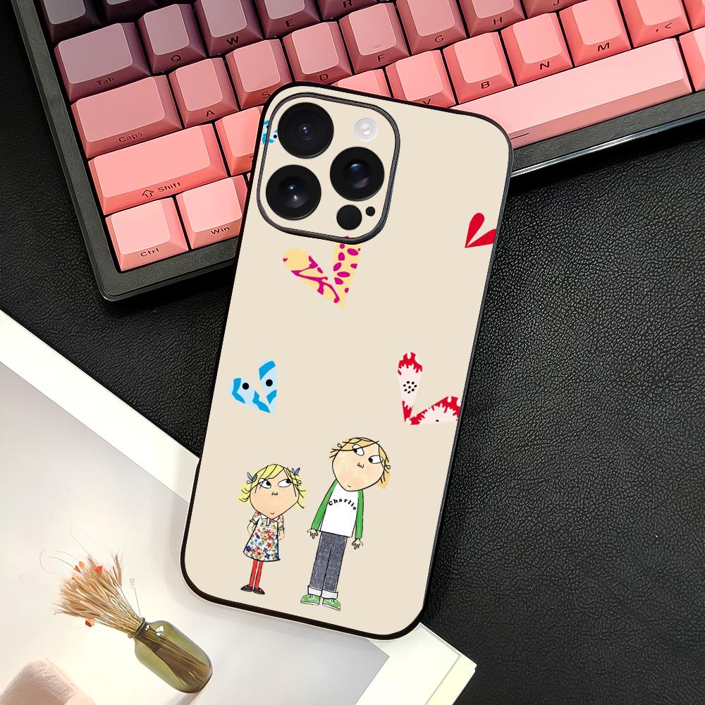 Charlie And Lola Anime Phone Case For IPhone 16 15 14 13 12 11 PRO MAX PLUS Mini TPU Soft To Skin-friendly Cover