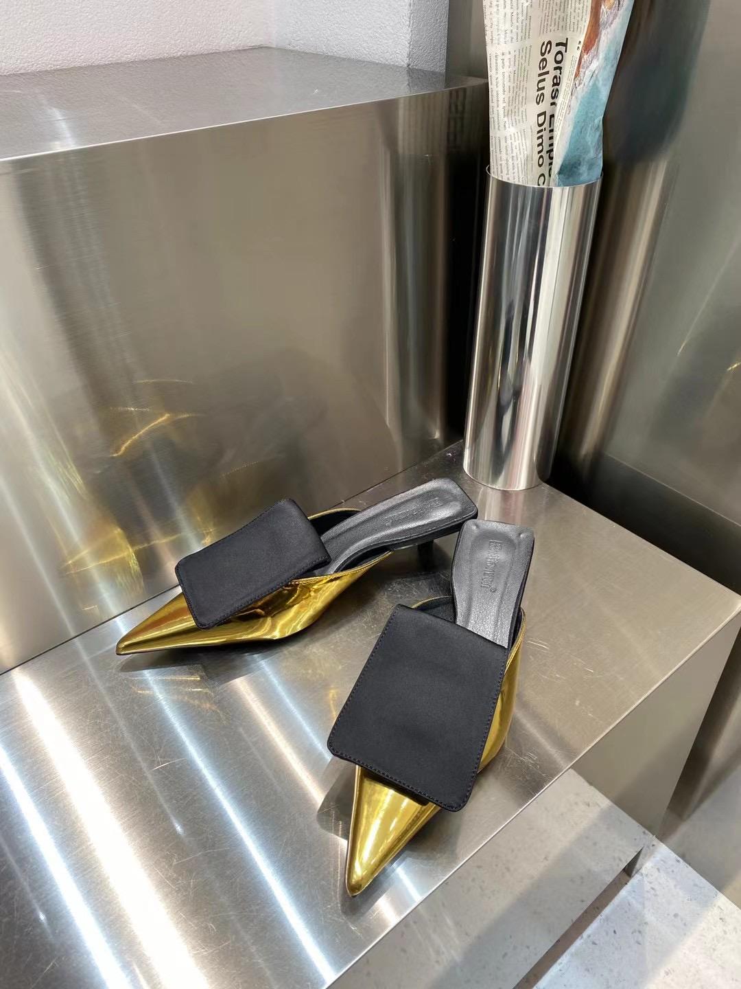 

Модные повседневные женские шлепанцы, тапочки 2024 года, новые поступления, разноцветные, тонкие, на низком каблуке, золотистые, серебристые, модные женские туфли-лодочки для вечеринок, Soze 35-39 7 золотой