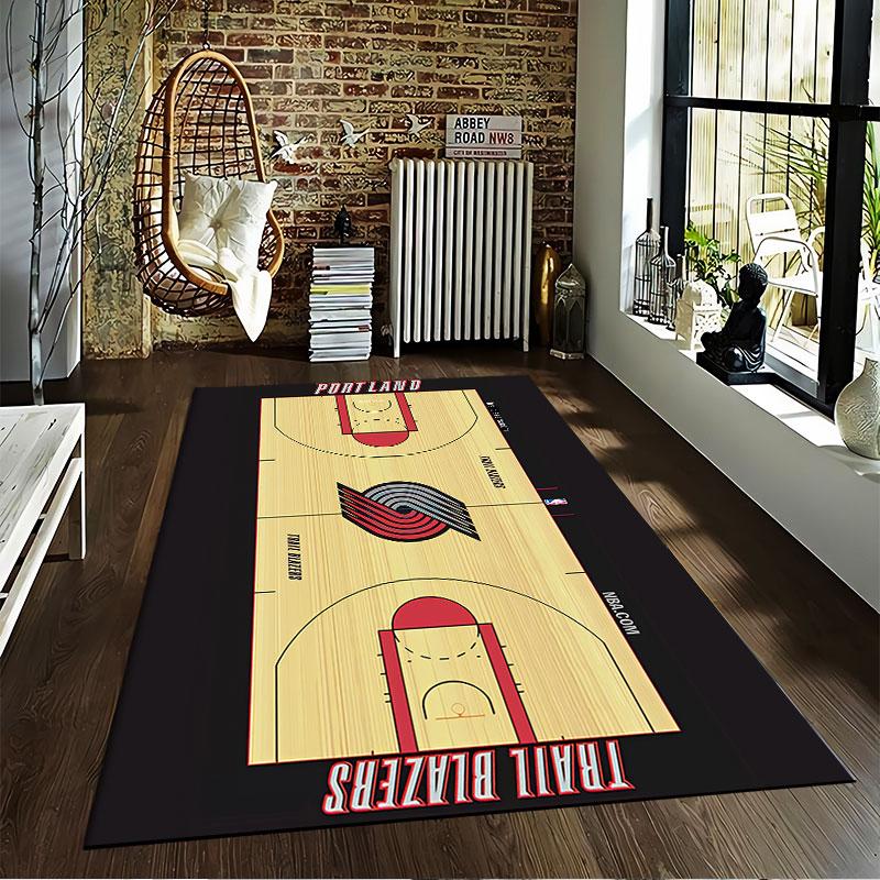 Portland Trail Blazers Court Rug Suitable As a Non-slip Mat for the Living Room or Bedroom Sofa