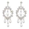 Hollow Water Drop Fringed Earrings Femininity Light Luxury High-End Earrings Exaggerated Earrings